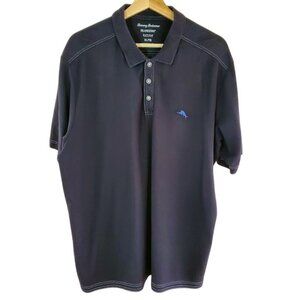 Tommy Bahama IslandZone Polo XL | Supima Cotton Blend Shirt | Black Performance